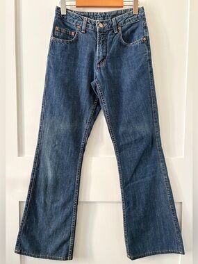 Vintage Manager X Flare Bootcut Jeans Blue Denim Made In Canada W27 L32